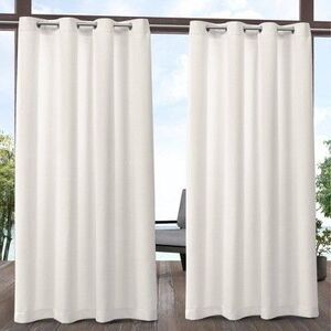 Exclusive Home - Set of 2 (84"x54") Biscayne Indoor/Outdoor Two-Ton Ivory